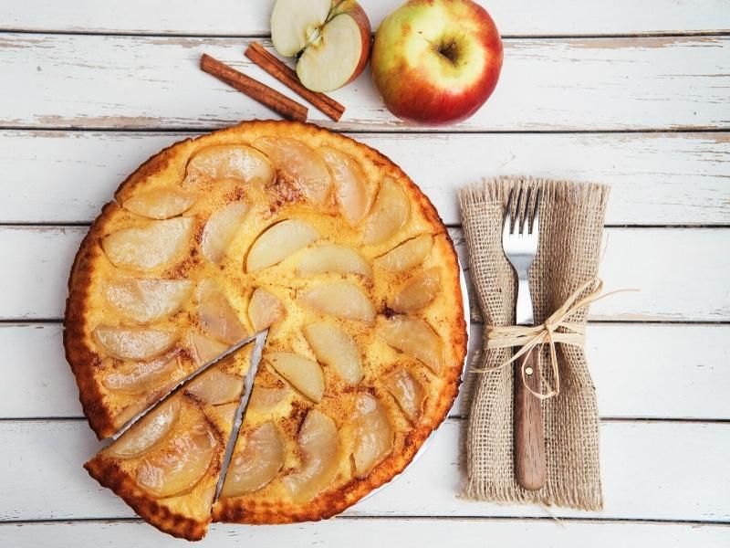 German Apple Cake (whole grain, dairy-free options) - Texanerin Baking